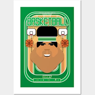 Basketball Green - Court Dunkdribbler - Seba version Posters and Art